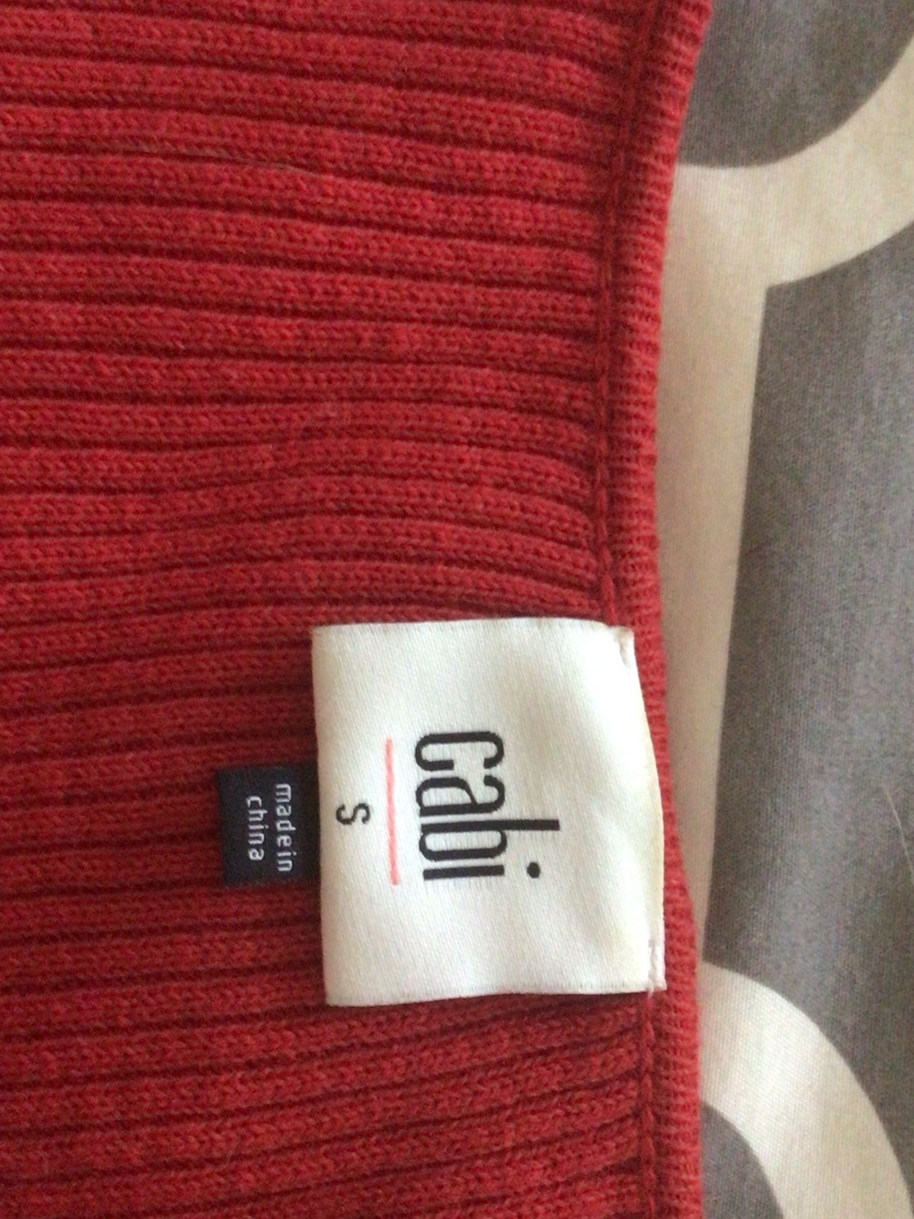 CAbi Rust Red Ribbed Knit Top - Picture 2 of 7